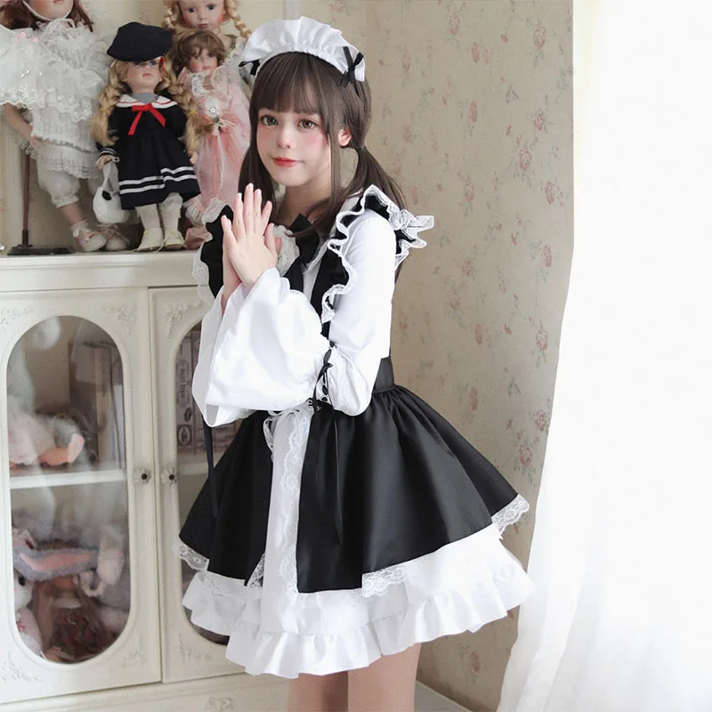 long sleeve french maid dress Amazon.com: dPois Women's Long Sleeve French Latex Maid Dress Halloween Cosplay Costume Clubwear Dress with Apron Pink Small: Clothing, Shoes & Jewelry