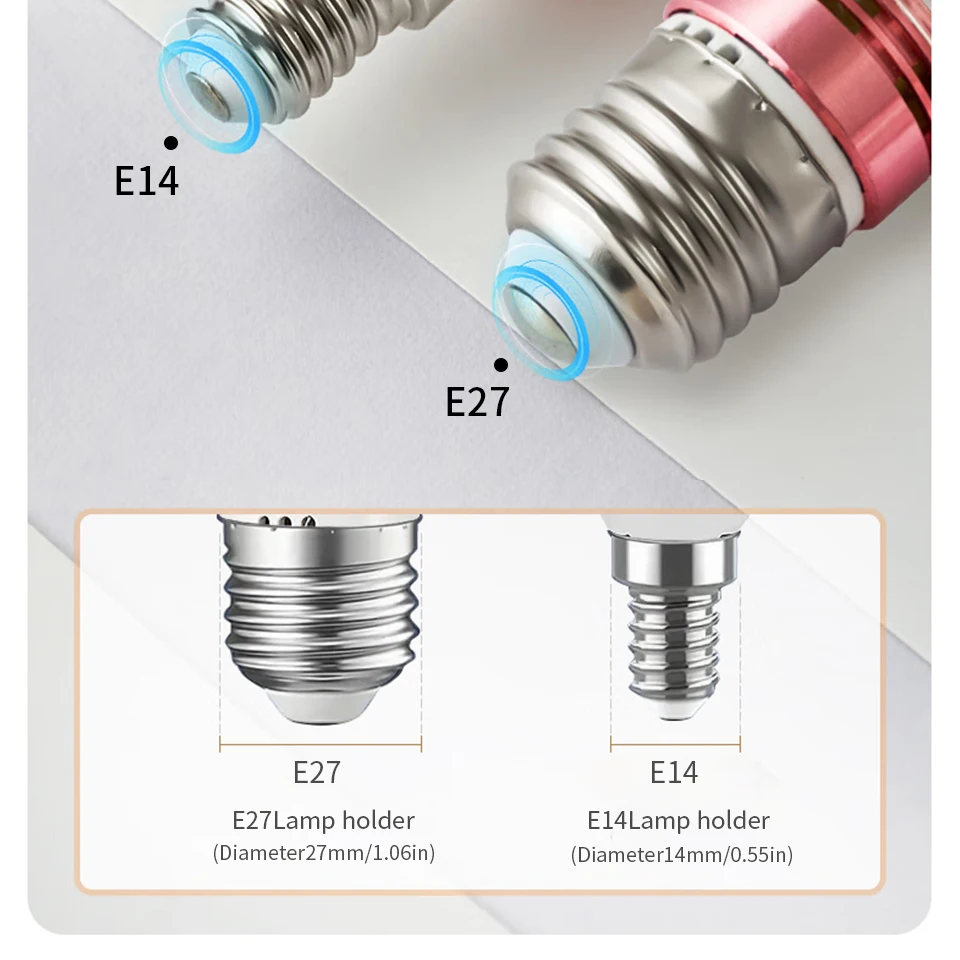 LED 콘 램프 6개 9W 15W 220V 110V 강한 빛 3000K 4000K 6000K E27 E14 램프 홀더 가정 비상 조명