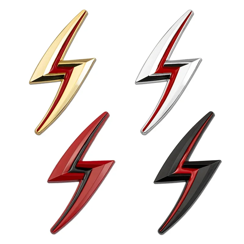 3D metal lightning styling emblem car stickers badge trunk decal for BMW Benz Nissan Dodge Jeep Lincoln Auto Accessories