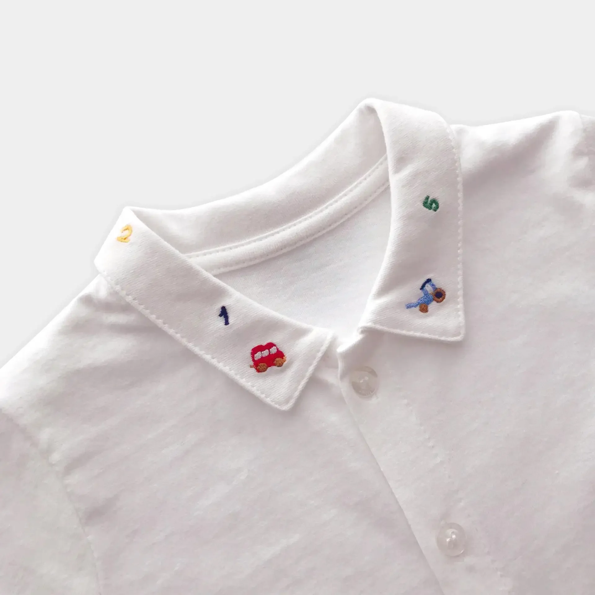 Boys Shirt Autumn New Family Digital Car Cotton Long Sleeve Small Lapel Top