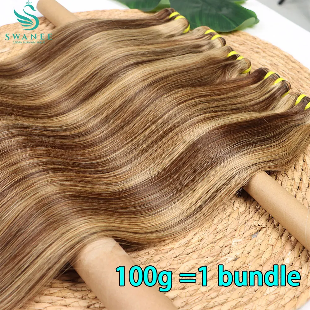 P4/27 Straight Highlight Human Hair Bundles Bone Straight Human Hair Remy Extensions Blonde Bundles For Women