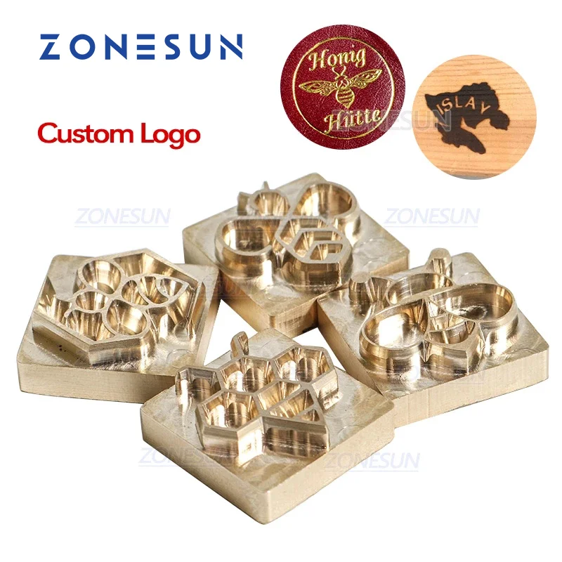 ZONESUN Embossing Stainless Steel Leather Wood Brass Mold Handle Punch