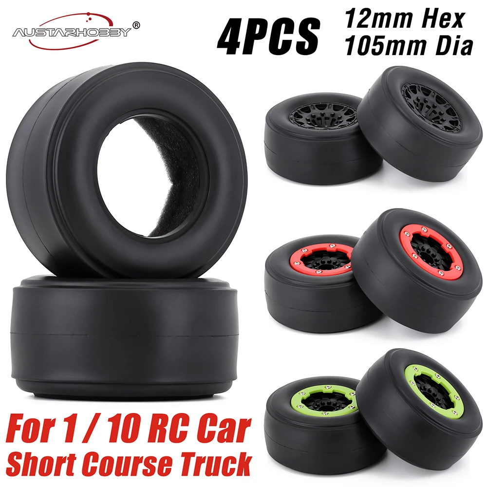 Austar Rc Car Wheels And Tires 1/10 Scale 12mm Hex For Traxxas Slash