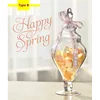 Crystal Wedding Decor Transparent Glass Crafts Three Styles Candy Jars Grain Storage Bottle 3