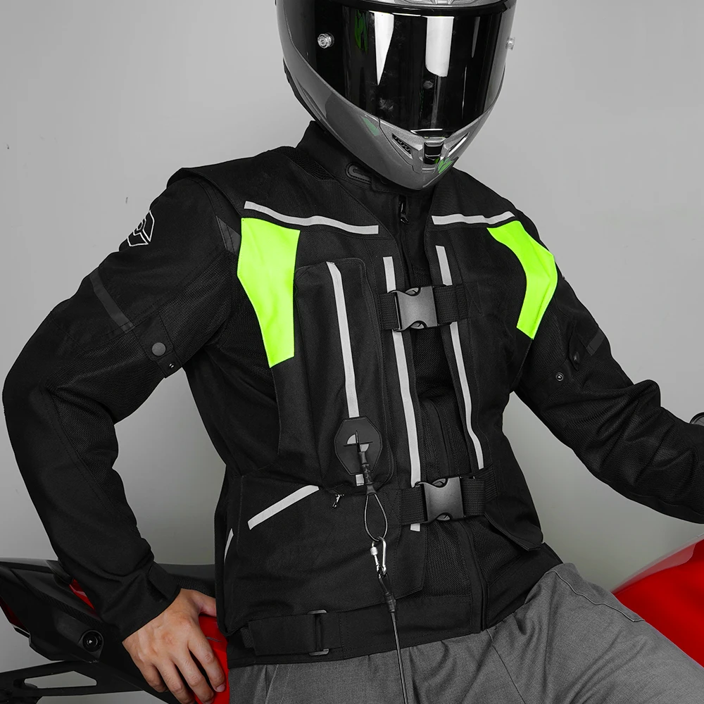 Men Motorcycle Airbag Vest Racing Riding Motocross Air Bag Reflective Safety Clothing CE Protector