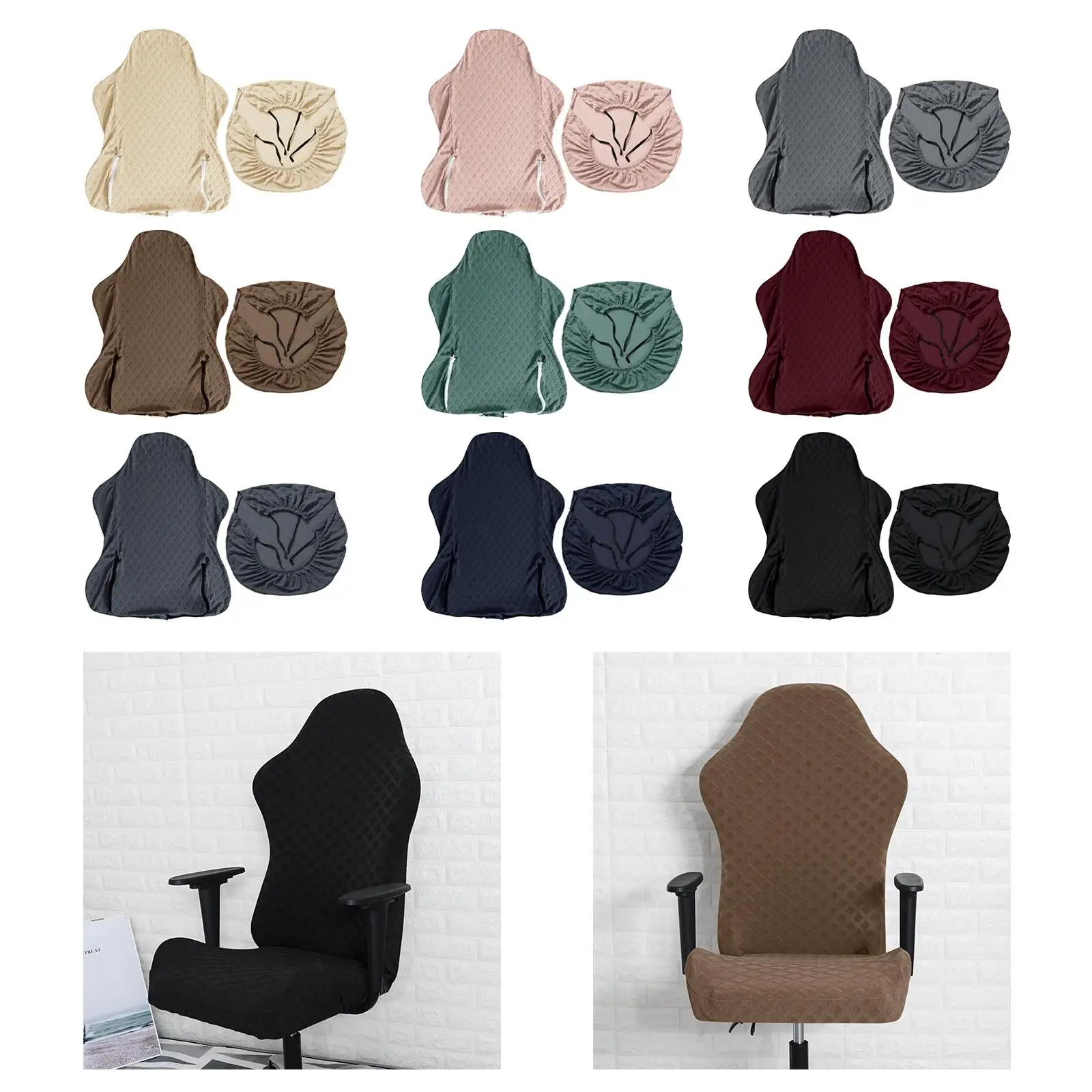 Gaming Chair Cover Set Stretch Protector Anti Slip Reusable Anti