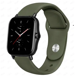 Silicone Replacement Watch Strap - 20mm/22mm Band - 20mm watch band (Olive - 22)