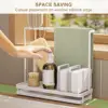 Kitchen Storage Rack Towel Sponge Drain Racks Sink Desktop Organizer Accessories Carbon Steel Brush Storage Bathroom Soap Holder 5