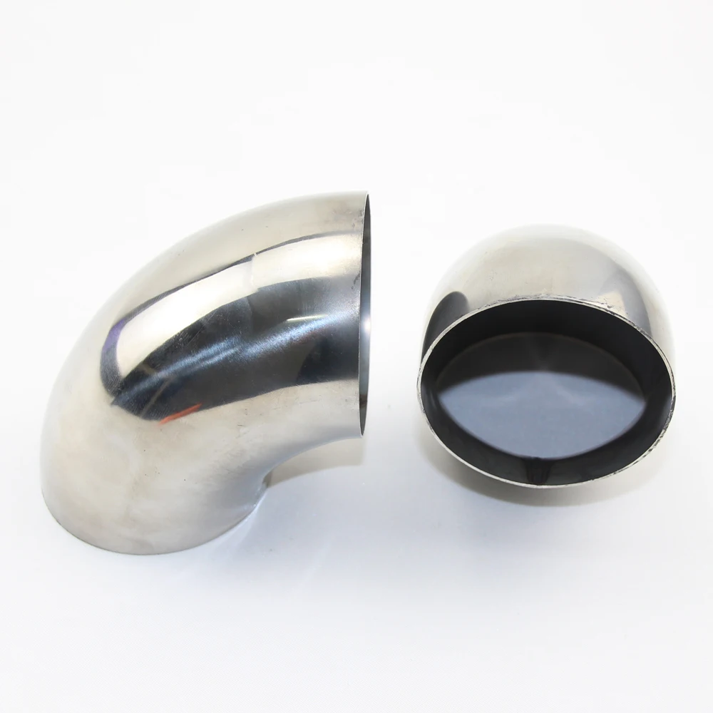 Car Exhaust Pipe Muffler Stainless Steel Elbow 90 degree Angle pipe to reduce diameter 1 PCS