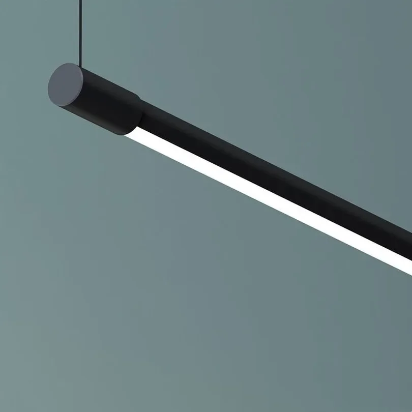 Modern Led Linear Pendant Lamp Dimmable Black For Kitchen Table Dining Room Chandelier Lighting Designer Lighting Luster Fixture pendant lights pendant lamp chandelier lighting