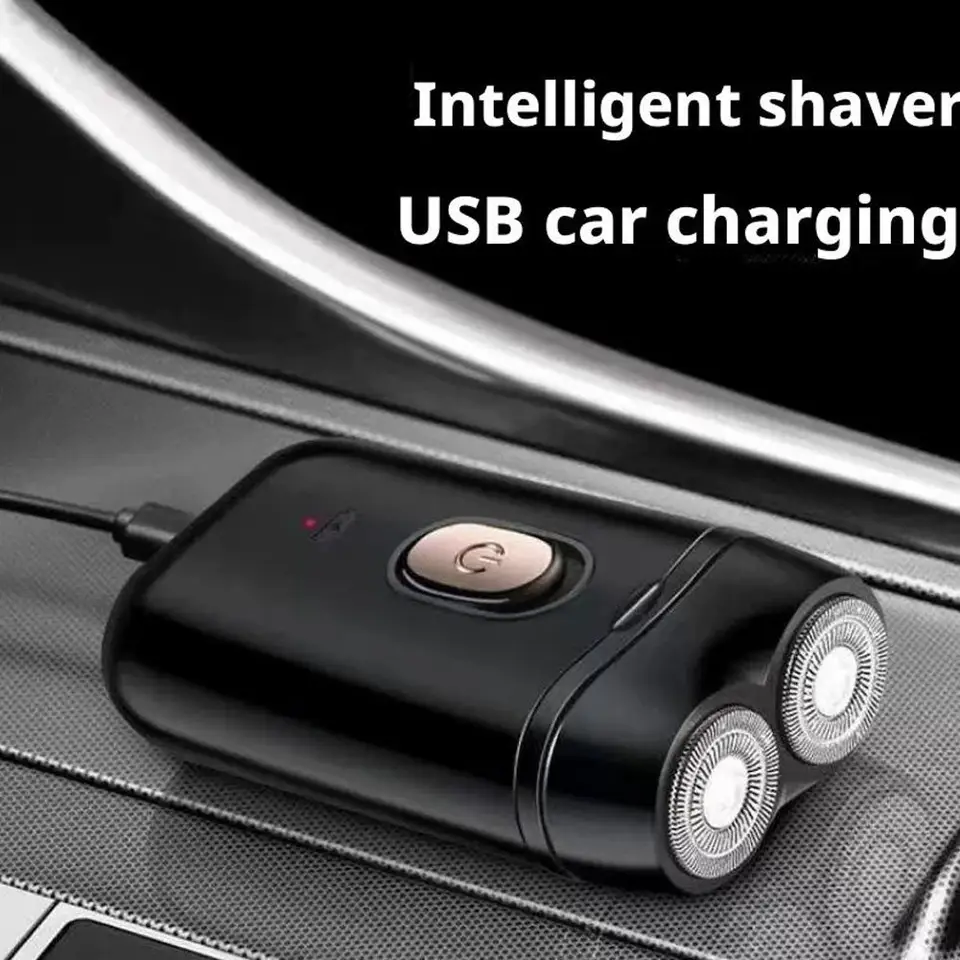Shaving Tool Usb Rechargeable Portable Electric Shaver For Men Waterproof Mini Travel Rotary Razor_voghion.com