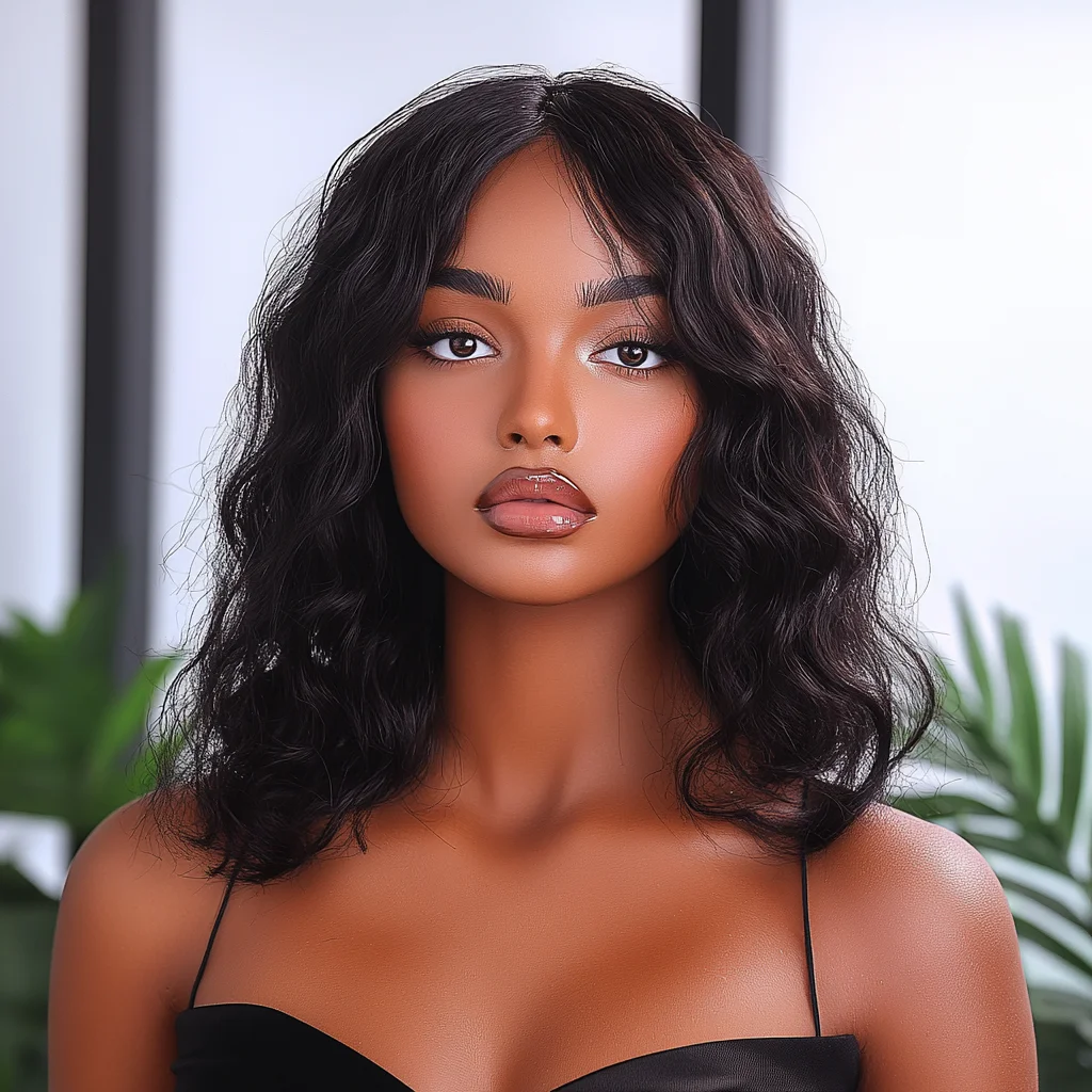 Human Hair Wigs Sleek Real Ready To Wear Short Bodywave Brazilian Hair Wigs 2# Colored 4# Brown Colored For Women