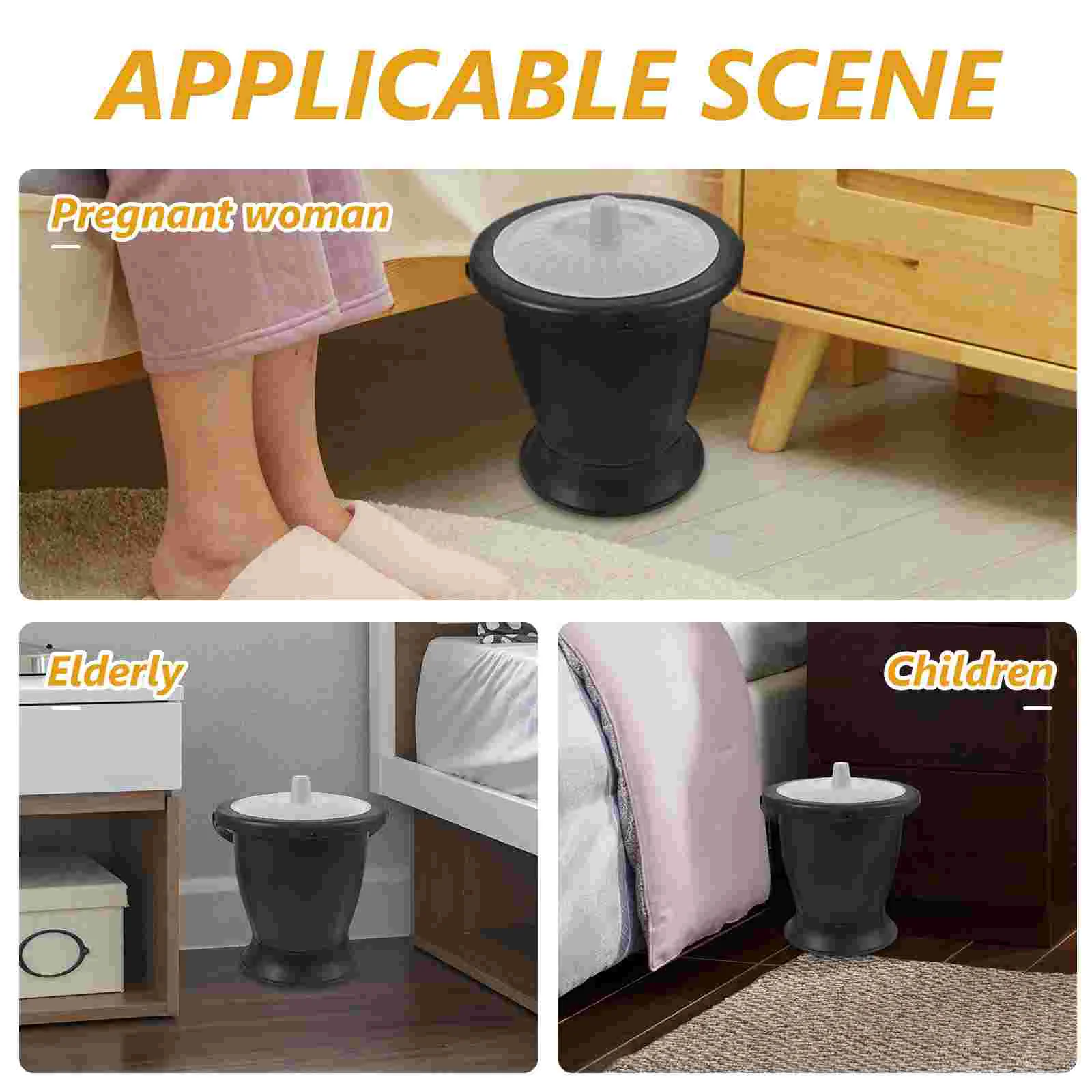 Toilet Spittoon Portable Night with Handle Chamber Pot for Bedroom Pregnant Woman 2