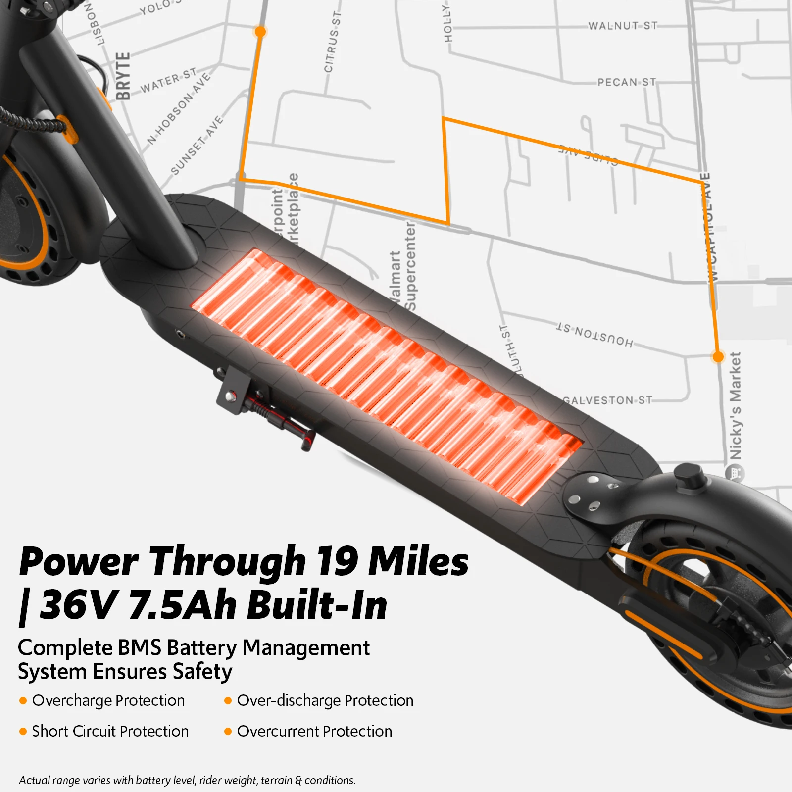 Electric Scooter for Adults – 550W Motor, 22MPH Top Speed, Foldable Design, Dual Suspension & Front/Rear Turn Signal Lights 5