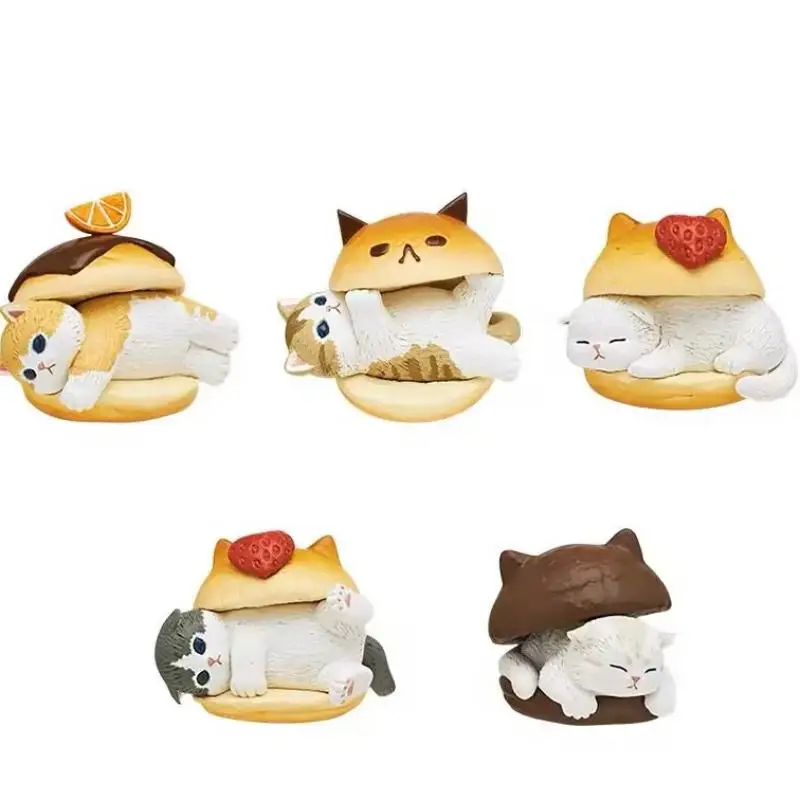 Mofusand Cats Figures Maritozzo Cat Action Figure Gashapon Sandwich