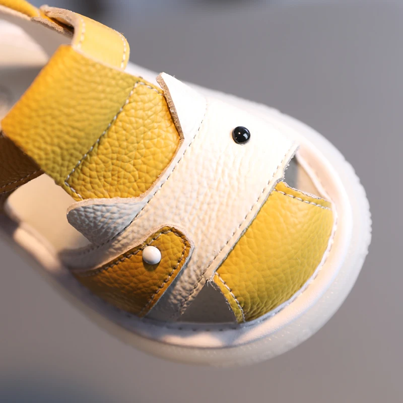 Baby Girls Boys Genuine Leather Sandals Children Casual Sandals Summer Kids Beach Shoes Soft Sole Anti Slip Infant Toddler Shoes