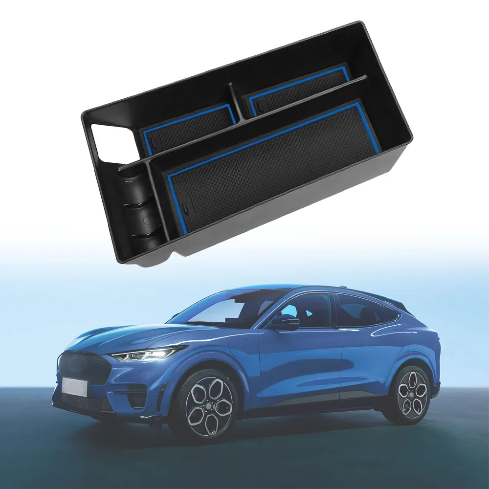 

Car Armrest Storage Box Tray For Ford Mustang Mach E 2021 2022 2023 Accessories Mustang Mach E Center Conosle Organizer Tray