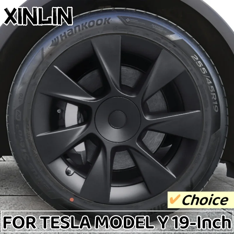 19 Inch Wheel Caps 4PCS Wheel Cover Performance Replacement Hub Cap Full Rim Cover Accessories For Tesla Model Y 2018 -