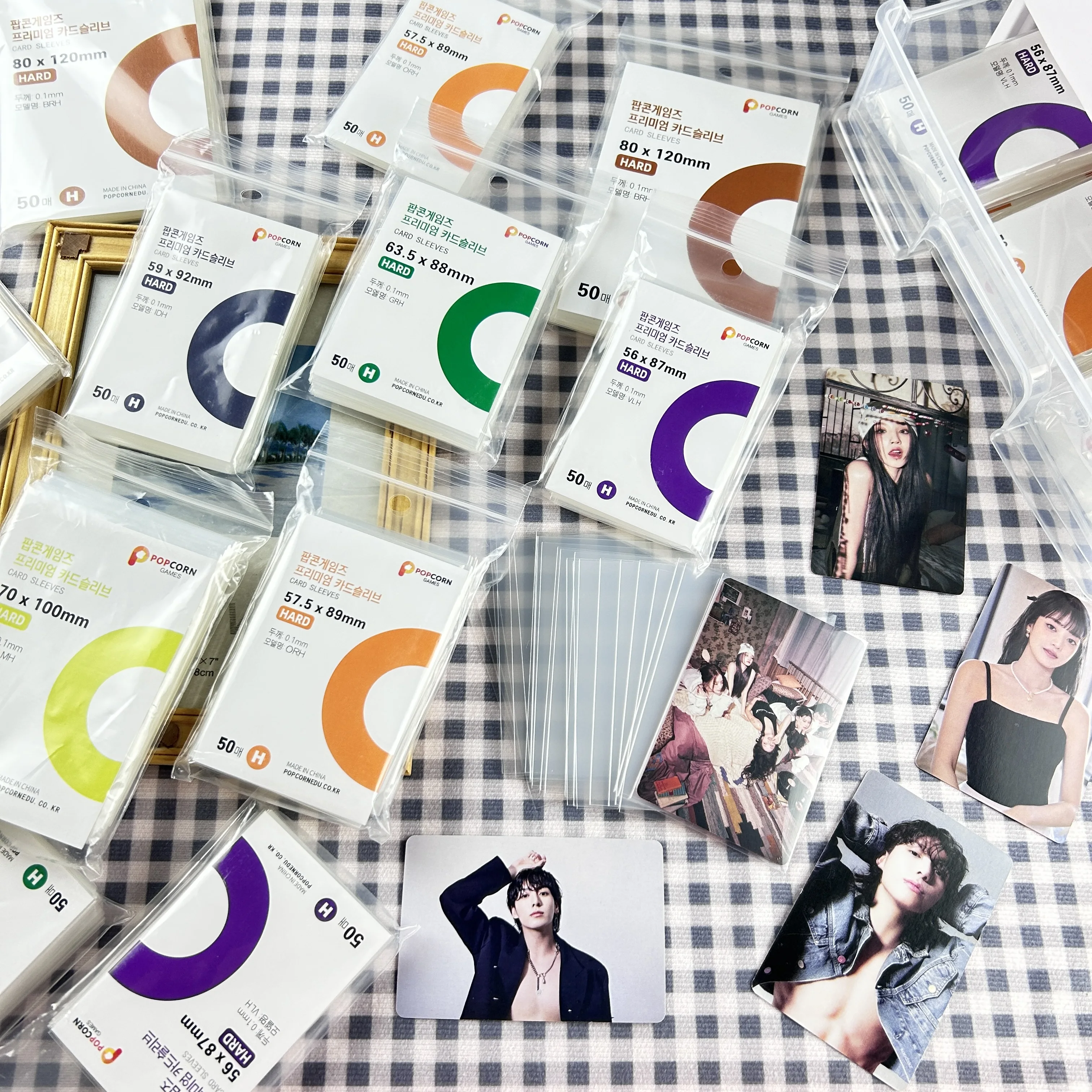 50-600Pieces 카드 필름 보호 필름 투명 카드 홀더 CPP 앨범 바인더 카메라 보관 앨범 보호에 적합