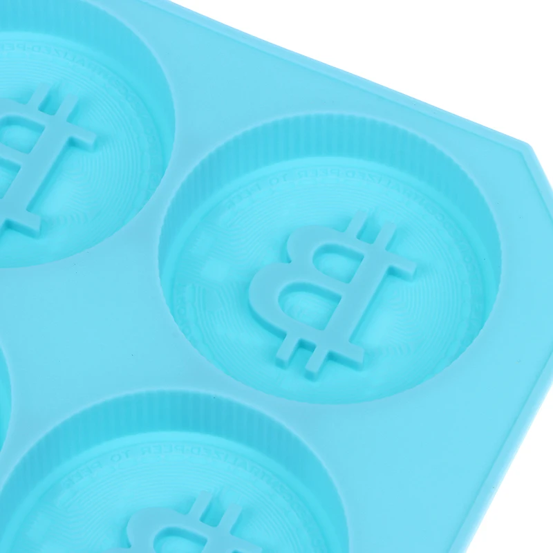 1Pc 6 Chocolate Silicone Bitcoin Mold Ice Cube Mold Fondant Patisserie Candy Bar Mould Cake Mode Decoration Kitchen Accessories