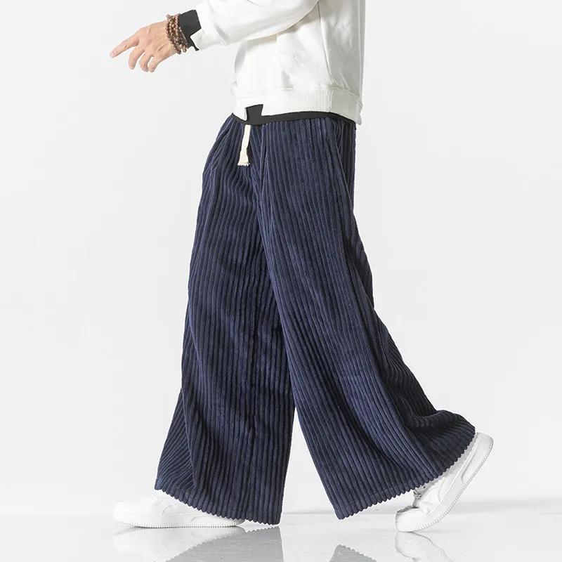 Men Corduroy Pants Harajuku Mens Solid Color Wide Leg Harem Pants Mens Vintage Streetwear Casual Jogging Trousers Oversized 5XL casual pants,sports pants,tactical pants,casual sports pants,corduroy pants