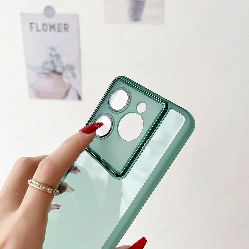 Soft Translucent Silicone Camera Protector with Lens Film Cover