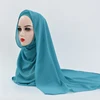 Fashion Pearl Chiffon Hijab Shawls Of Muslim Women Solid Color Head Wraps Scarf For Ladies 3