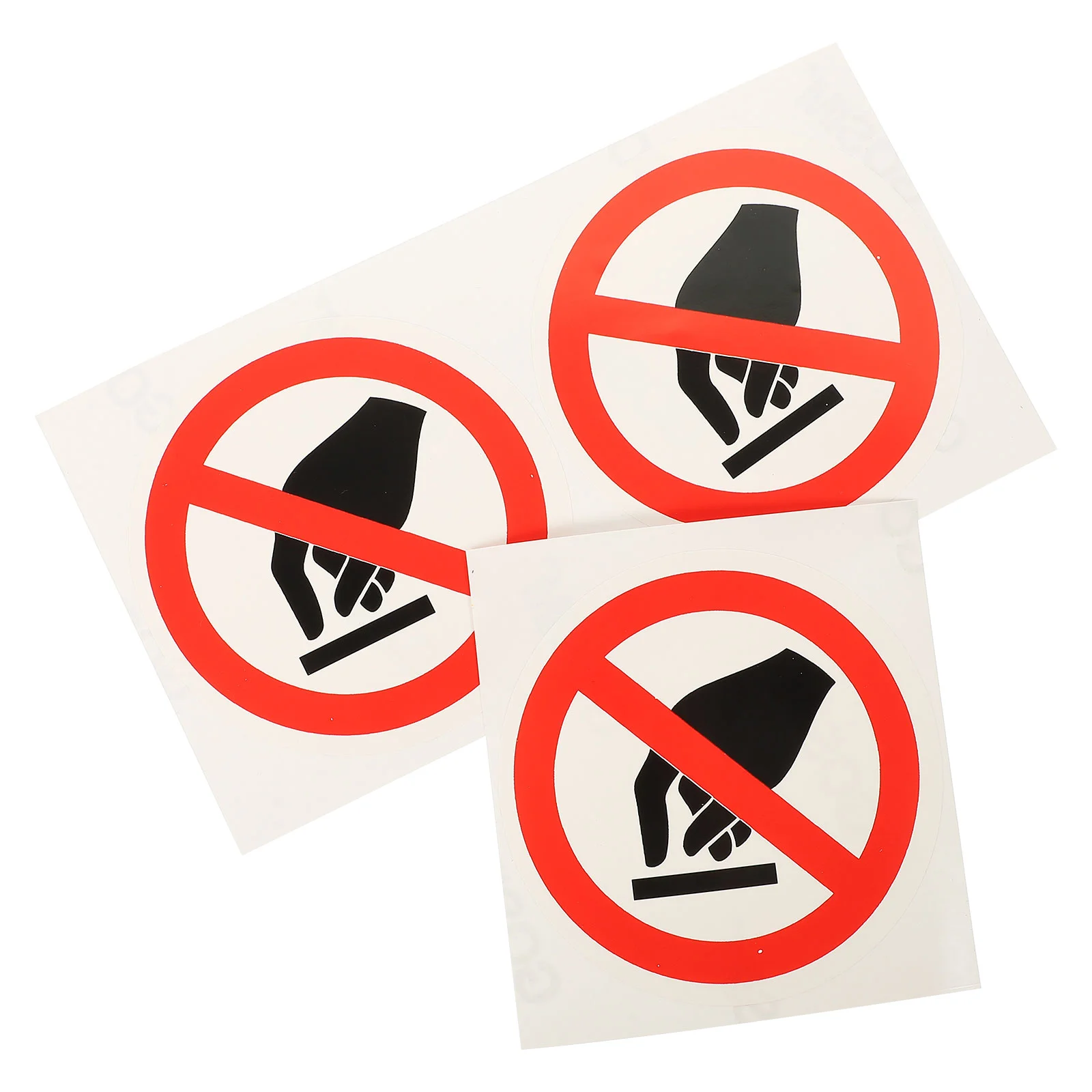3 Pcs Warning Sticker Safety Sign Round Labels Do Not Touch Vinyl Decals Roadway Traffic Signal No Touch Danger Signs