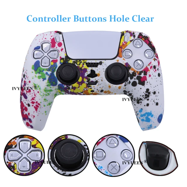 coque ps5 en Silicone à impression par transfert d'eau pour manette de jeu PlayStation 5 PS5