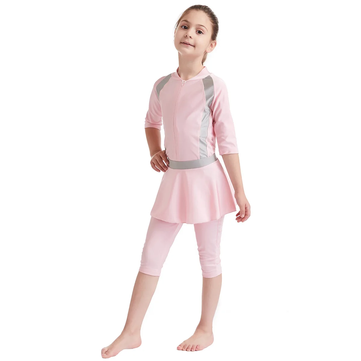 Girls Muslim Swimwears Baby Swim Long Swimsuits Islamic Children Arab Islam Beach Wear Kids Swim Suits Burkinis Surf Pants 3pcs women swimwear muslim swimwear