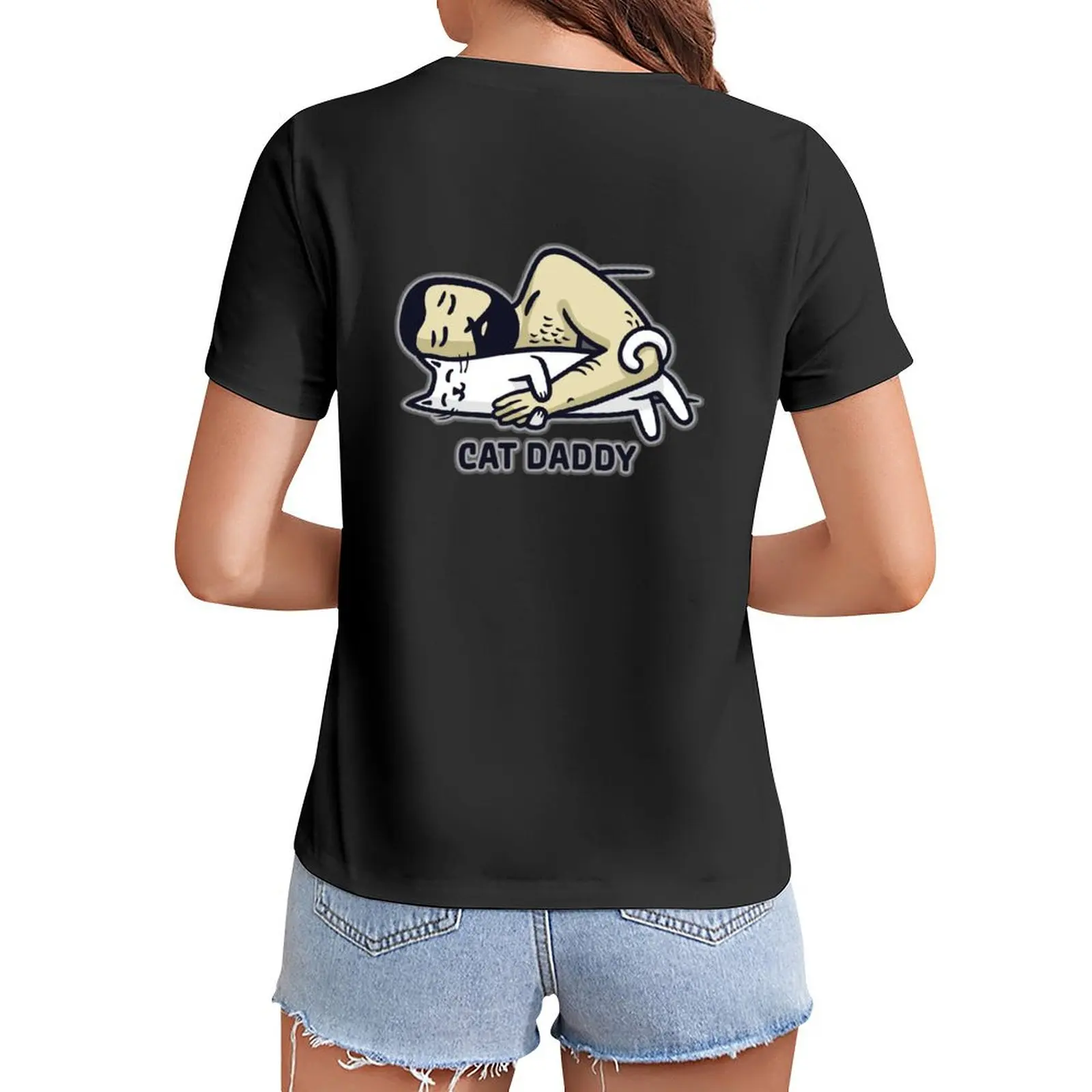 

Cat Daddy T-Shirt shirts graphic tees cute clothes animal print quick drying Woman clothes