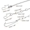 1Set Toilet Flapper Chain 22cm 26cm 3 Style Toilet Handle Lever Lift Flush Replacement 304 Stainless Steel Toilet Repairing Part 4