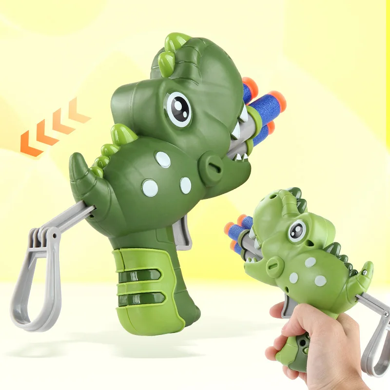 Funny soft bullet gun cartoon leisure sports toy for sport Manual launch gun with foam bullets outdoor party game for kids gifts 2