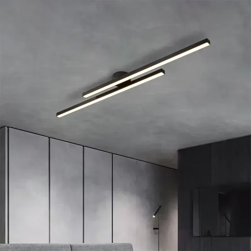 Modern LED Ceiling Light Black Gold 60/80cm celing Lamps For Living Room Entryway Bedroom Restaurant Indoor Decor Lighting