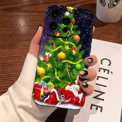 Festive Santa Claus & Elk Christmas Tree Shockproof Phone Case for iPhone 18 Pro Max (4)