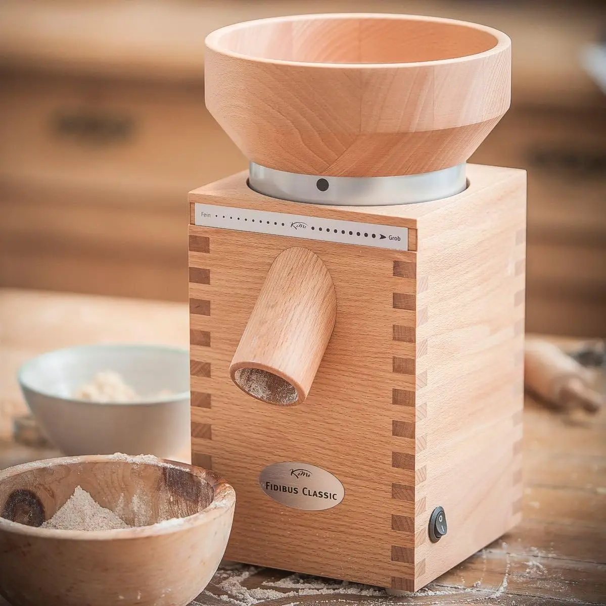 Fidibus Classic Grain Mill (360 Watt, Wood) 3