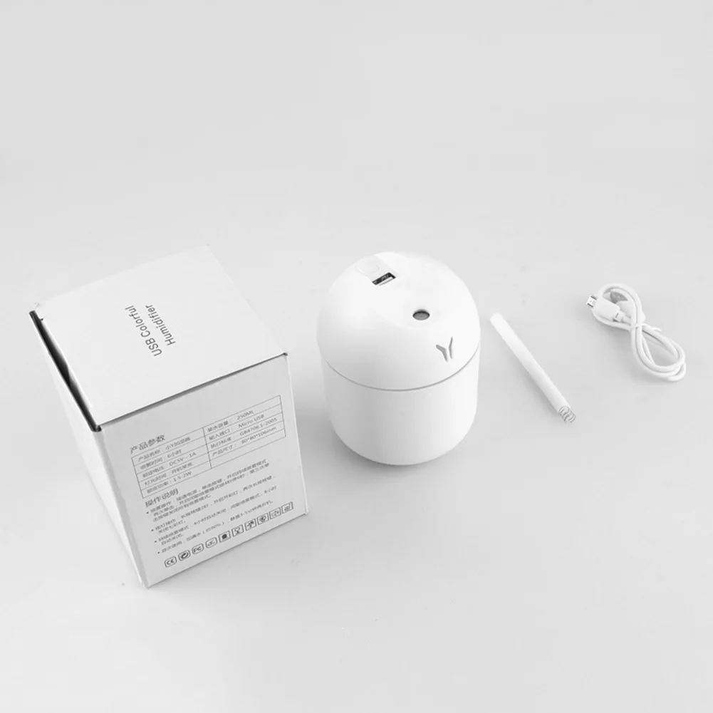 LED 라이트 아로마 테라피 가습기, 보습 피부 전기 아로마 디퓨저, USB 충전, 홈 오피스 요가용 휴대용 용품