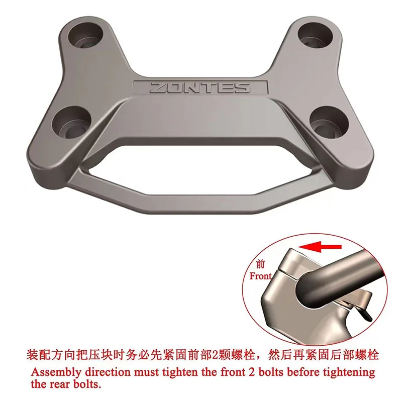 

New Motorcycle Accessories CNC Handle Bar Handlebar Riser Top Clamps Cover For ZONTES T310 T350 310T 310T1 350T1 310 T