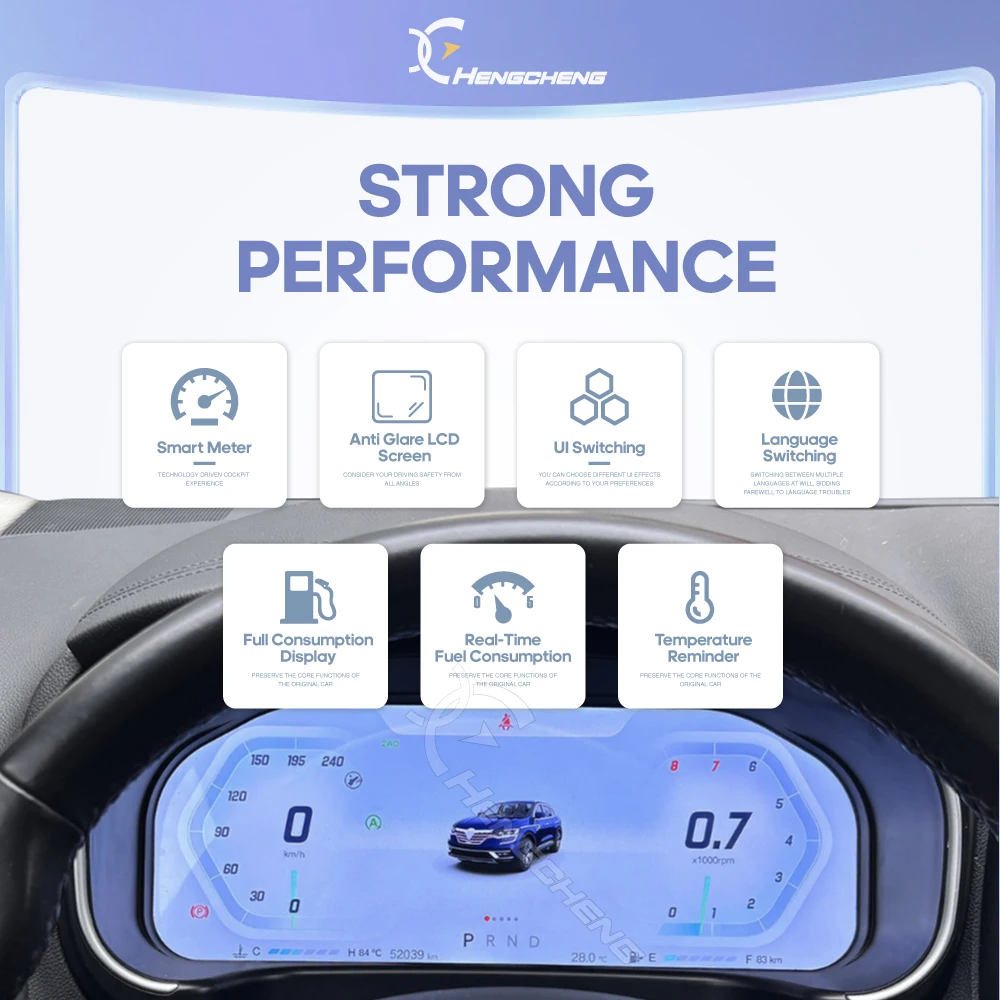 Para Renault Koleos Megane 4 Samsung SM6 Talisman 2016-2019, Panel de Instrumentos LCD para Automóvil, Carplay, Android Auto, Cabina Virtual, Instrumento Virtual 3
