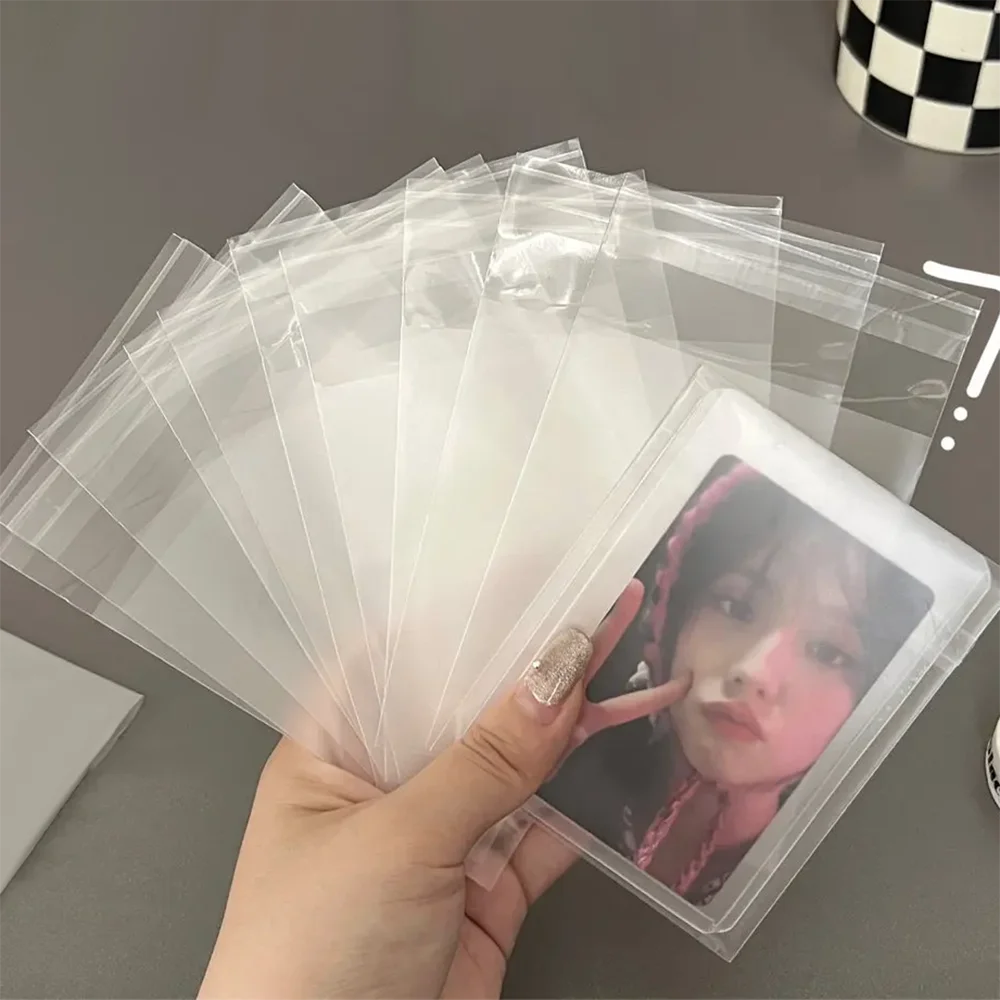 100pcs Clear Korean Toploader Photocard Protector Transparent Card Sleeve Photo Card Holder For korea Idol 13x8cm card protector idol card protector photo card holder