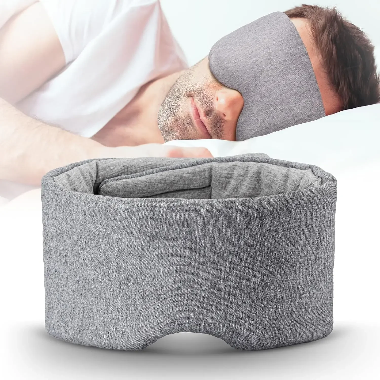 Luxury Cotton Sleep Eye Mask - Ultimate Light Blocking & Pressure-Free Comfort