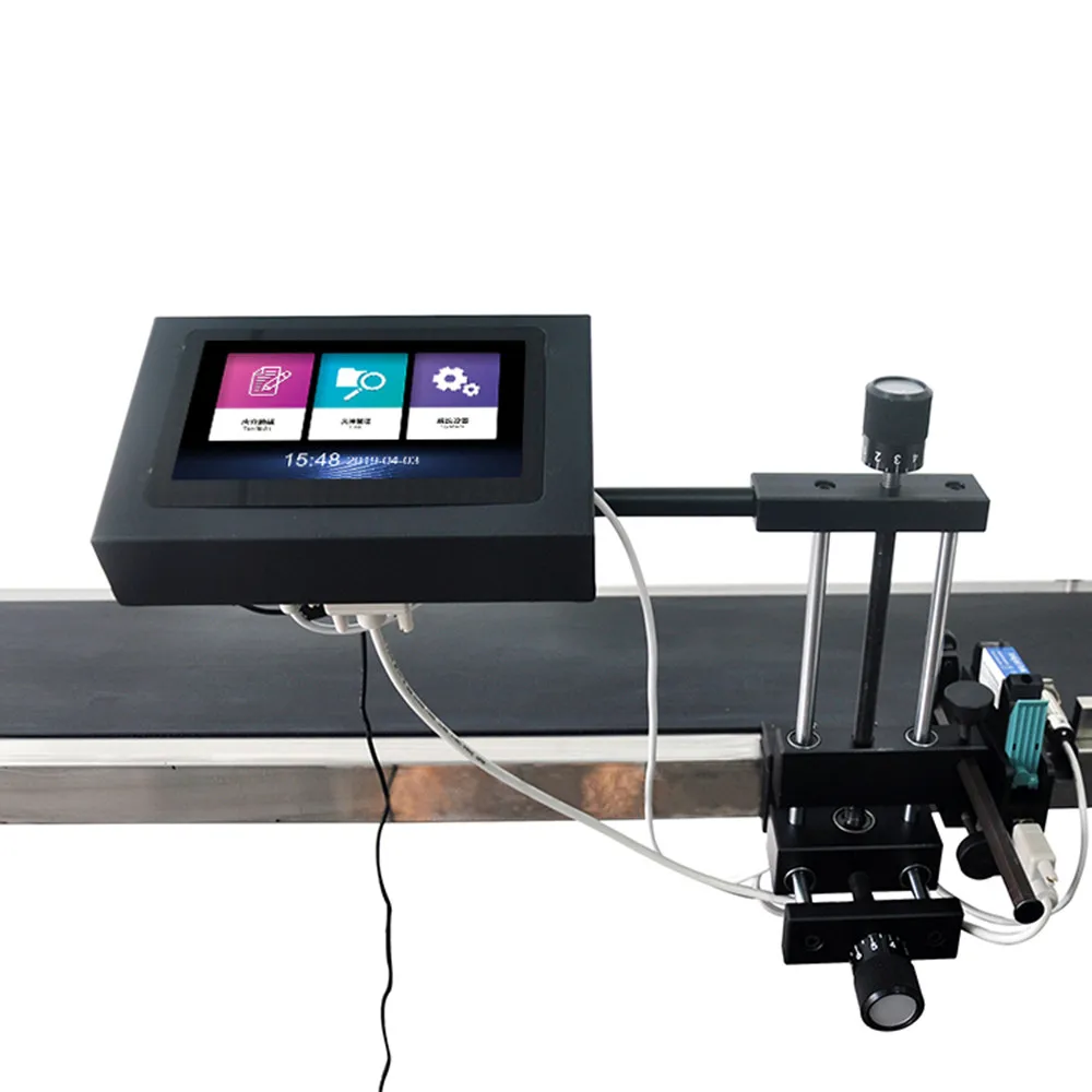 

Single Head Inkjet Printer With Conveyor, Expiry Date Batch Code Continuous Online Printer With One Ink Cartridge