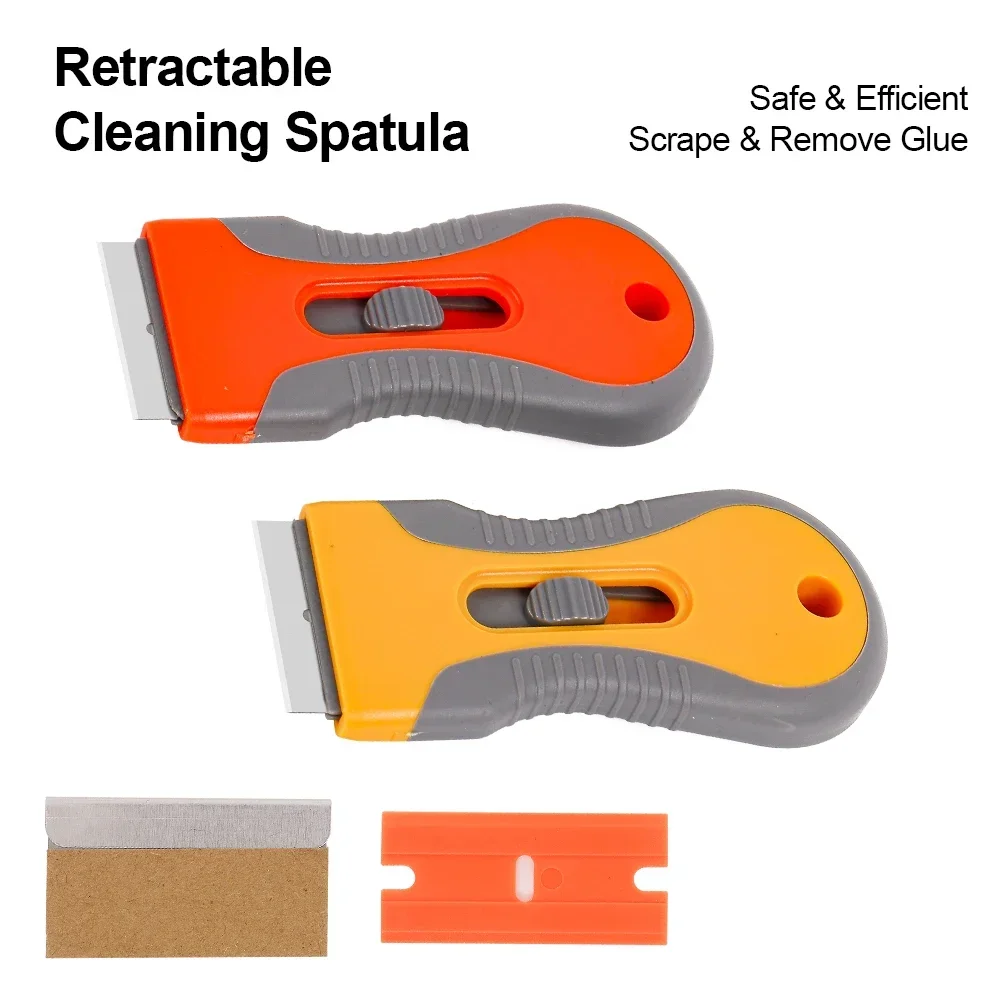 Window Glass Glue Sticker Remover Car Auto Cleaning Razor Scraper Fiber Vinyl Wrap Film Oven Tint Clean Squeegee Tool Universal For Razor Blade Scraper Car Sticker Remover Vinyl Squeegee Window Tinting Squeegee Window Scraper Tool Automotive Film Tools Window Scraper Razor Blade Scrapers Car Film Scraper Glue Removal Scraper