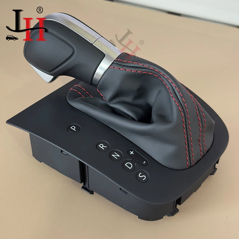 

Leather Black Or red line Stitching AT DSG Gear Shift Knob Lever Cover For Golf 6 MK6 G T I Jetta MK6 GLI