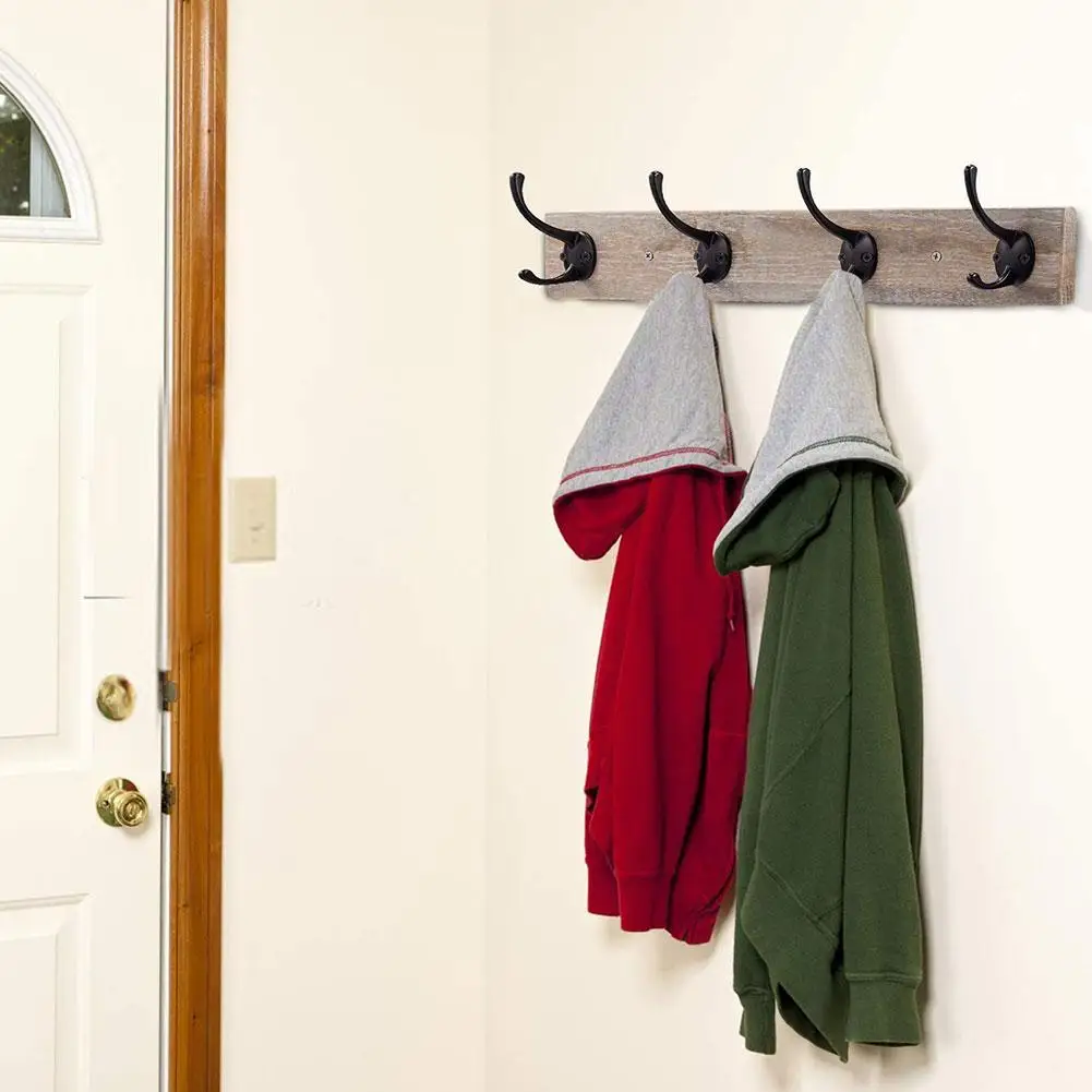 Black Wall Hooks Hanging Single Hook Bathroom Coat Clothes Cabinet