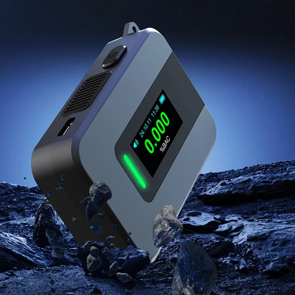 Electrochemical Alcohol Tester High Precision Professional Breath Alcohol Tester Portable Meter for Outdoors Expressway