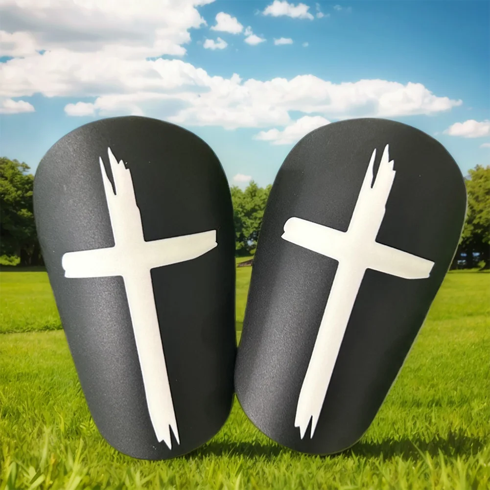 1 Pair Shin Pads EVA Cross Soccer Miniature Shin Guard Shock Absorbing Football Pads Lightweight for Kids Youth and Adults