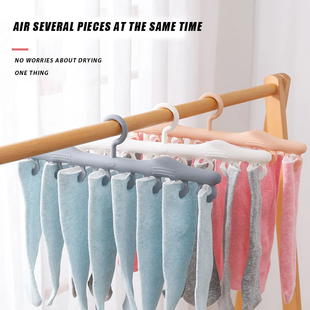 Socks Hanger Windproof Clip And Drip Hanger Windproof Strong Bearing Capacity Drying Clothes Rack For Hanging Socks Towels 2