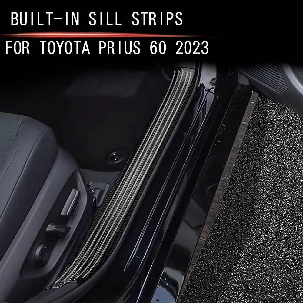 Für Toyota Prius 60 Serie Stahl Innen seitentür Schweller schutz Abrieb  platte Pedal abdeckung Verkleidung Aufkleber Auto Styling