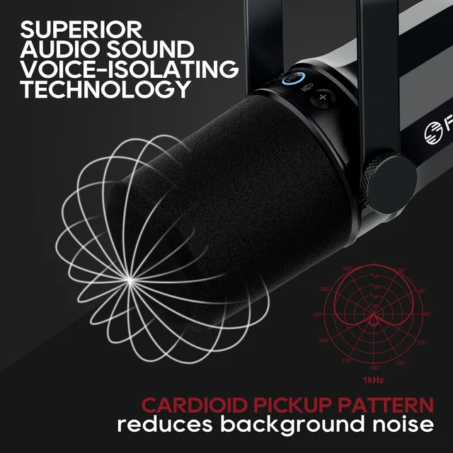 FDUCE 다이나믹 마이크: 팟캐스트, 게임, 라이브 방송에 최적의 음질